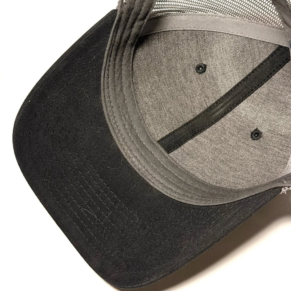 Richardson 112 Trucker Hat Black‎ Grey CFU Concrete Patch Snapback Cap